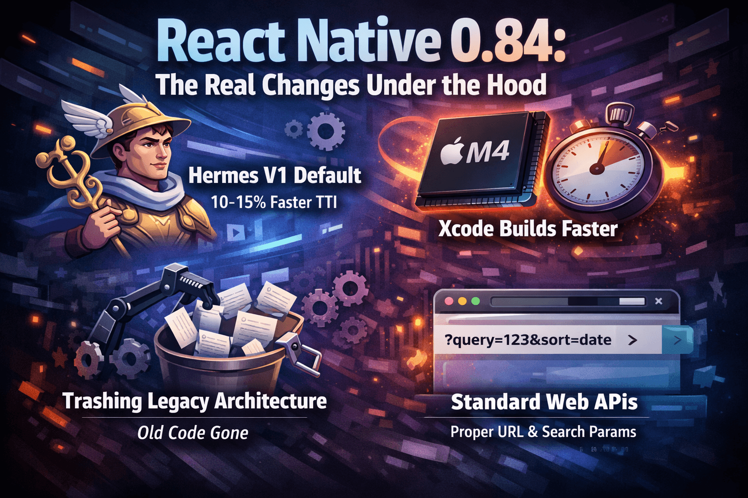 RN 0.84: Goodbye Xcode Waiting Times, Hello Hermes V1